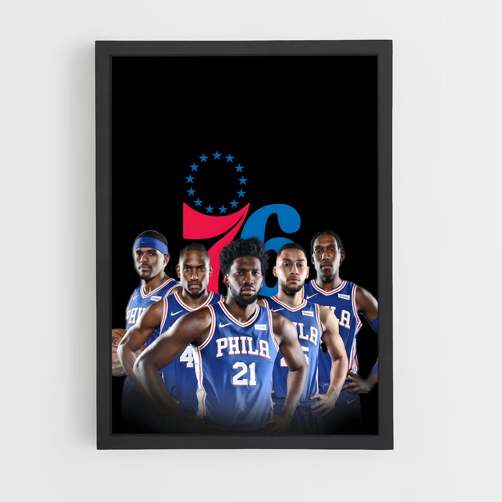 Poster Philadelphia ers – affiche Basketball (vue 2)